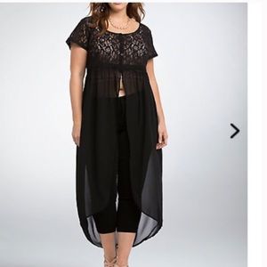 LONG CHIFFON TUNIC DUSTER